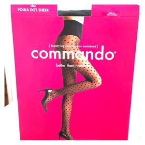 Commando polka dot sheer black medium